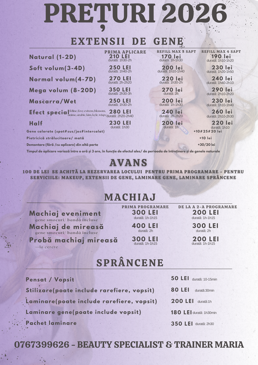 Programare salon Maria