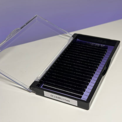 Extensii de gene LUXE ULTRA BLACK 18 LINII 0.05