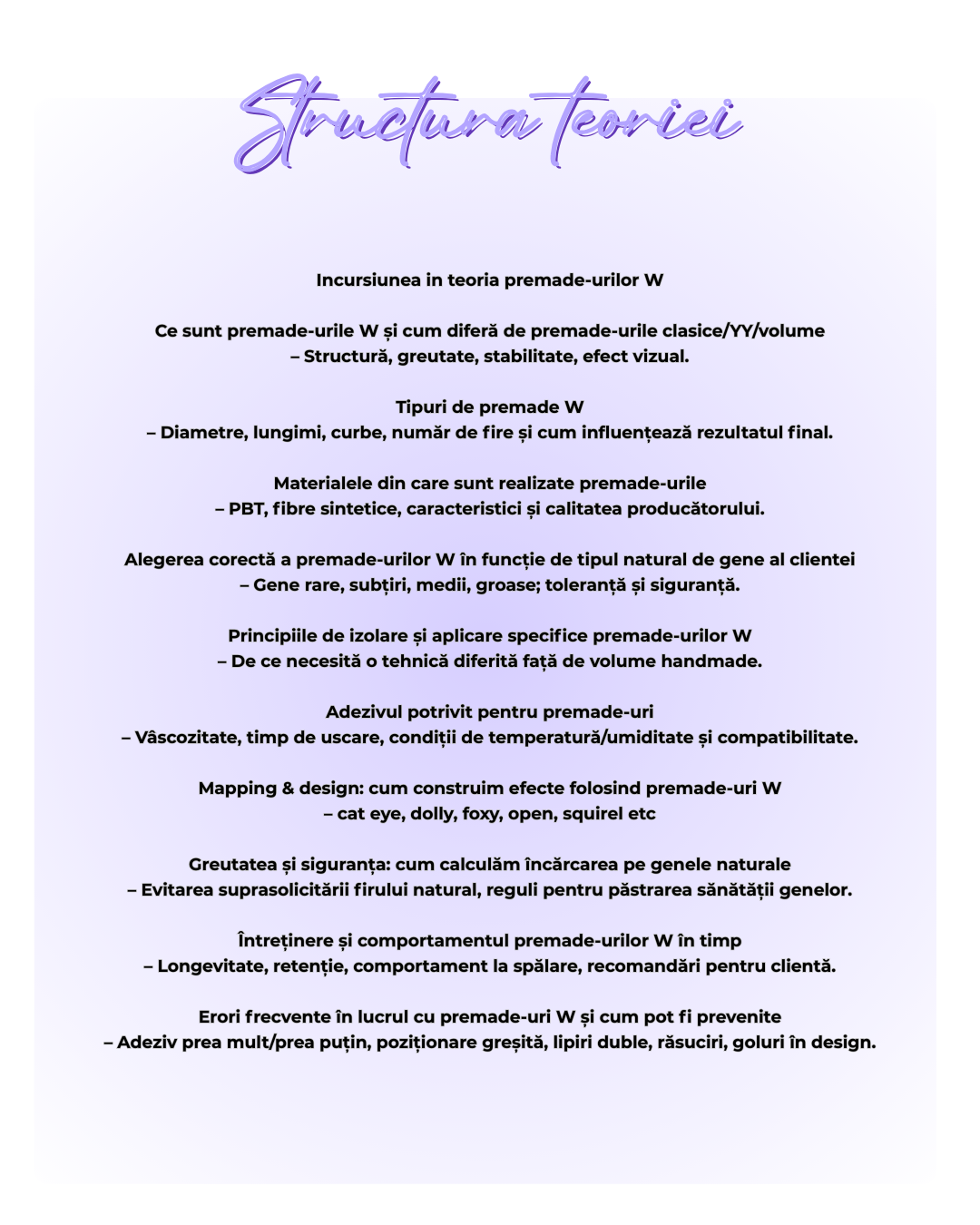 PREMADE W - WORKSHOP